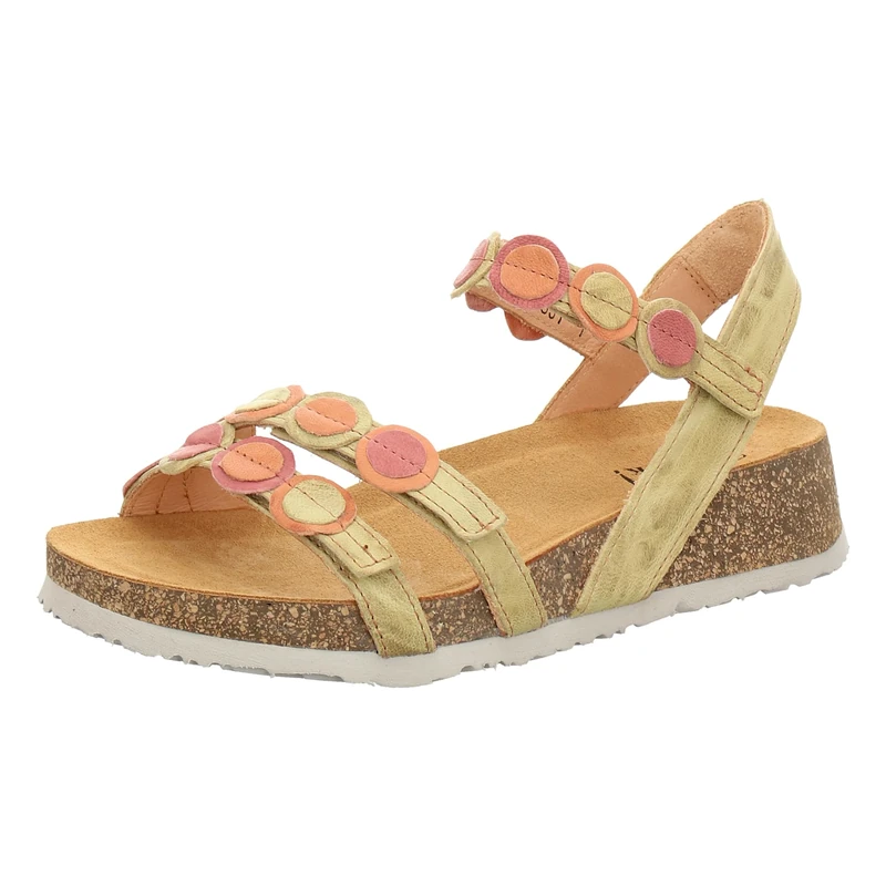 Think! Women's Koak Sustainable Straps Sandal, 6000 Pineapple Combi, 6.5 UK