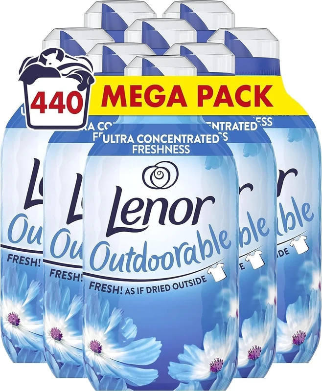 Lenor Outdoorable Fabric Conditioner Spring Awakening 440 Washes, 770ml - Ultra Concentrated Freshness- 100% Recycled Bottle