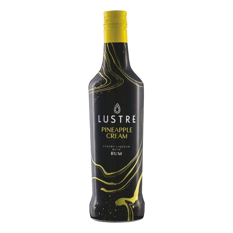 LUSTRE Vegan Cream Liqueur | Pineapple Rum Cream | Luxury Liqueur | Pineapple Rum | Shots | 15% ABV | Lactose Free, Dairy Free | Perfect for Parties, Birthday Gift, Cocktail Ingredient