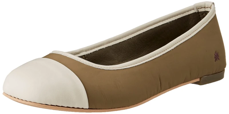 ART Women's Lens Flat Sandal, Kaki Cream, 7 UK