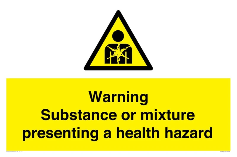 Warning Substance or mixture presenting a health hazard Sign - 600x400mm - A2L