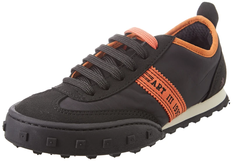 Art Unisex's Cross Sky Sneaker, Black Orange, 4 UK