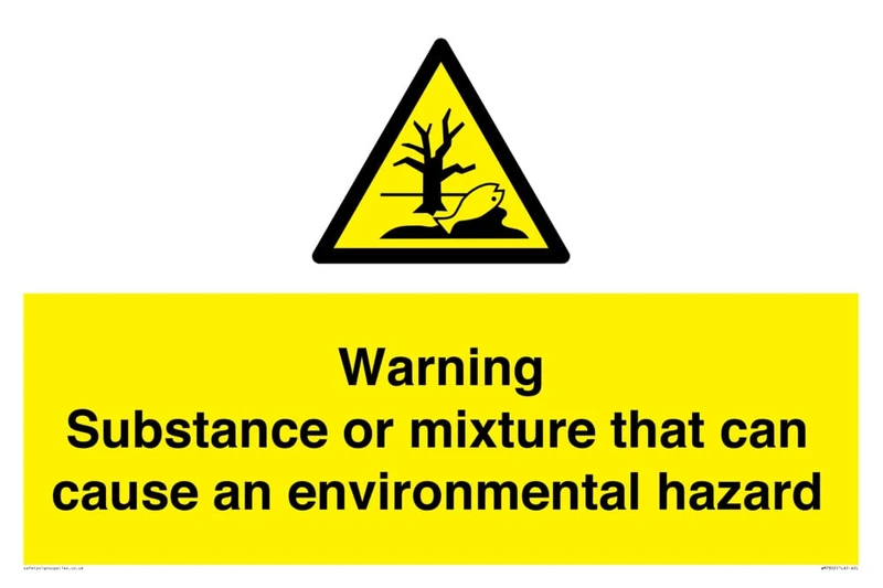 Warning Substance or mixture that can cause an environmental hazard Sign - 600x400mm - A2L