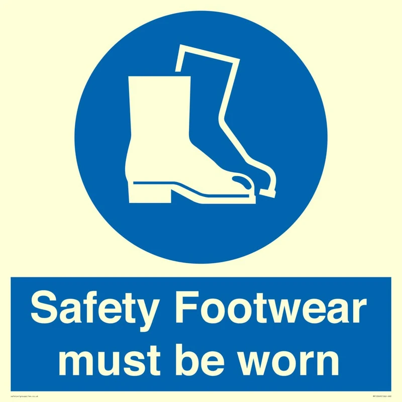 Safety Footwear must be worn Sign - 600x600mm - S60