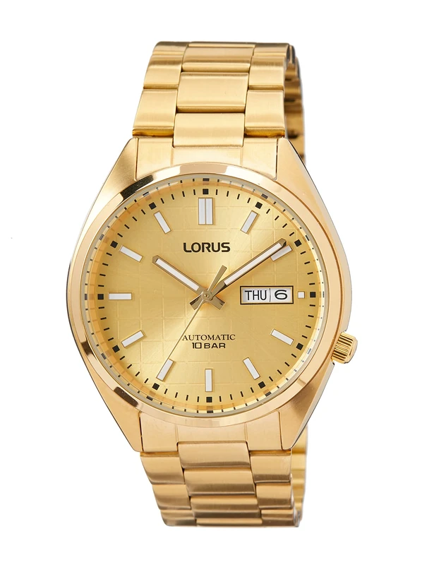 Seiko RL498AX9 Men's Analogue Automatic Watch with Metal Strap, Gold