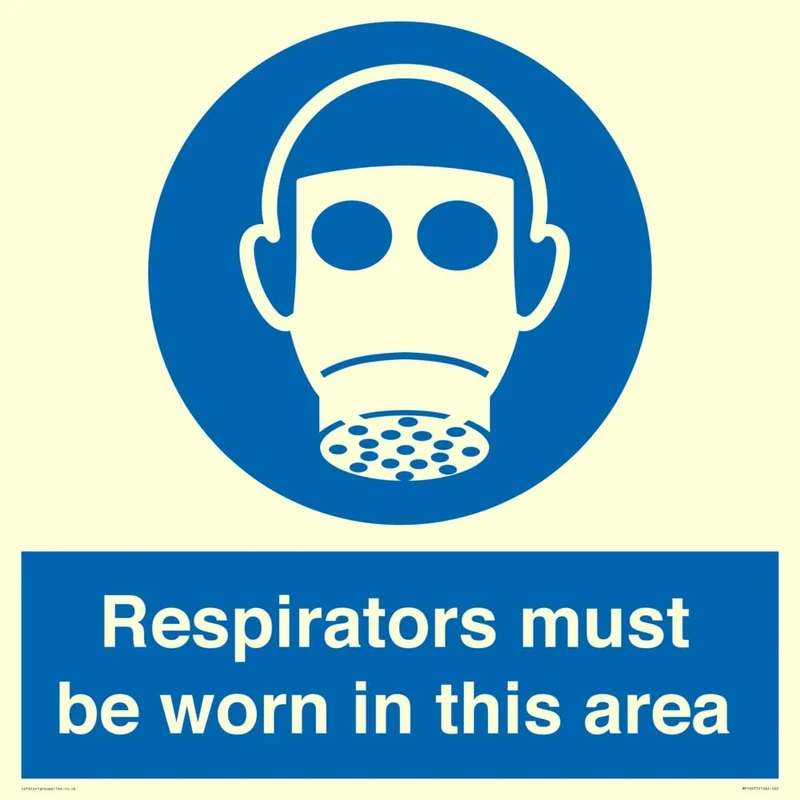 Respirators must be worn in this area Sign - 600x600mm - S60