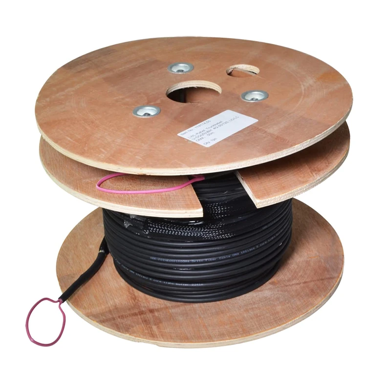 LogiLink FT1U120 - Fibre Optic Trunk Cable U-DQ (ZN) Bra (for Indoor and Outdoor Use), with Retractable Aid 4 Fibres Multimode OM4, LC/UPC - LC/UPC, 120 m - Image 1