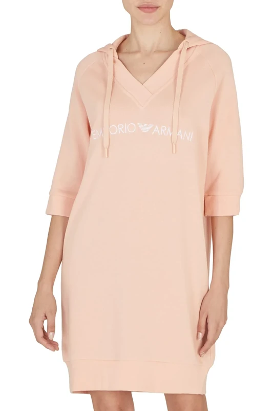 Emporio Armani Women's Iconic Terry Maxi Sweatshirt, Apricot, XS