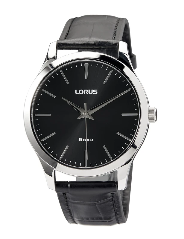 Lorus Men's Quartz Stainless Steel Watch with Leather Strap, RRX71HX9