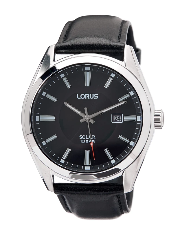 Lorus Solar 32025152 Men's Analogue Watch, Black, Standard Size, Strap.