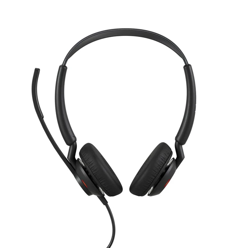 Jabra Engage 50 II schnurgebundenes Stereo-Headset mit Link Call Control, geräuschunterdrückender 3-Mic-Technologie und USB-A-Kabel - MS Teams-Zertifiziert, mit Allen Plattformen kompatibel - Schwarz