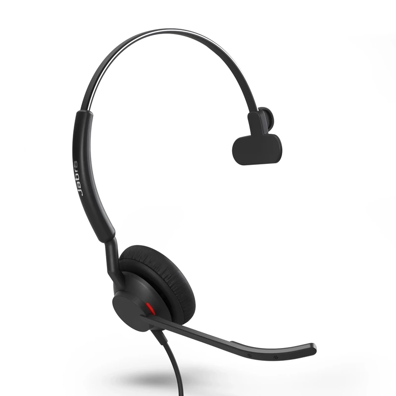 Jabra Engage 50 II schnurgebundenes Mono-Headset mit geräuschunterdrückender 3-Mic-Technologie und USB-A-Kabel, Ultraleicht - mit Allen führenden UC-Plattformen wie Zoom & Unify kompatibel - Schwarz