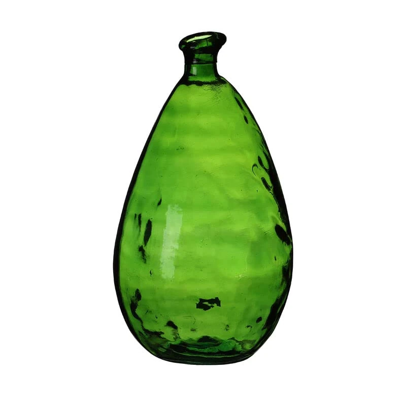 NATURAL LIVING Lou Vase 12 L Recycled Glass Emerald Diameter 25 cm x Height 47 cm - Image 1