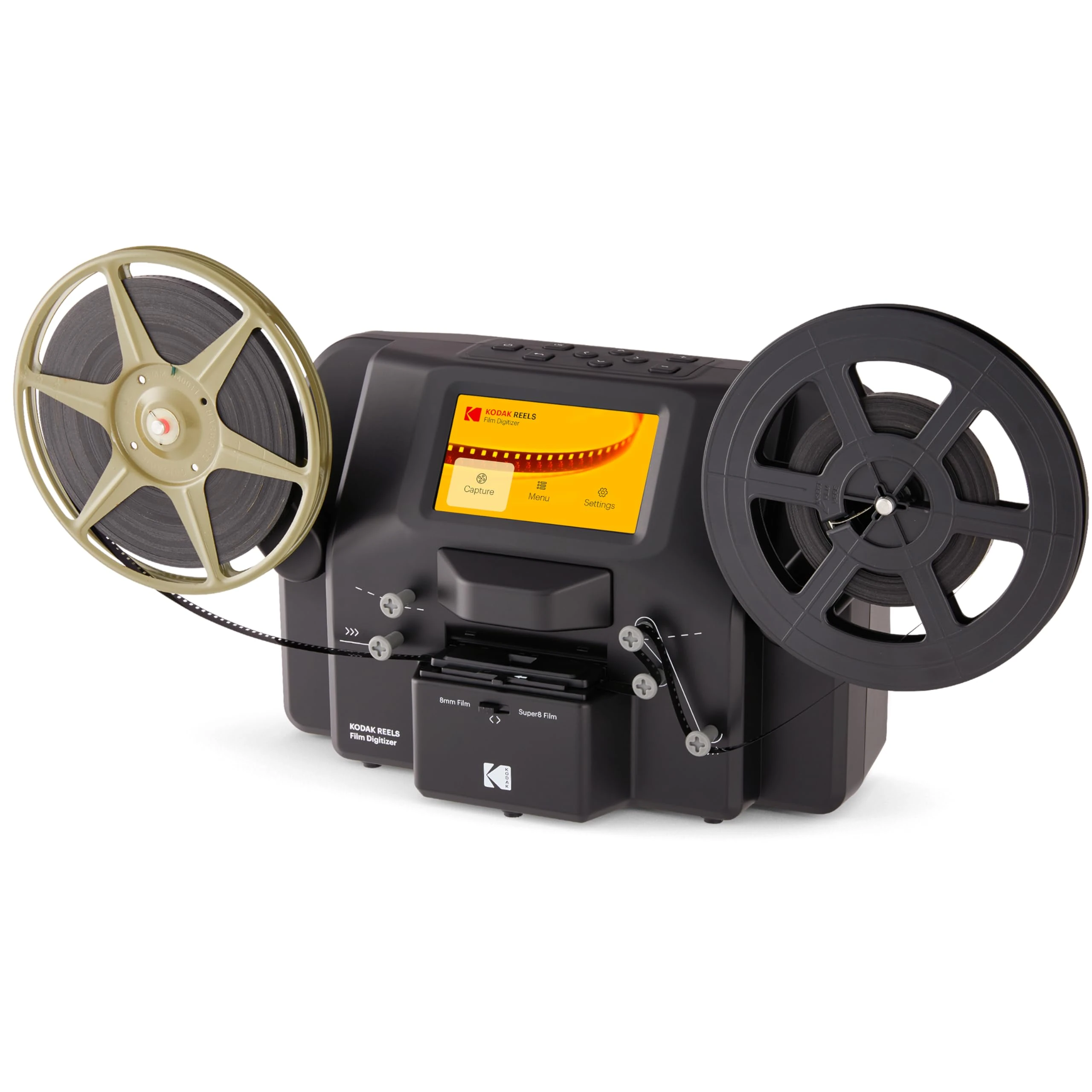 KODAK REELS 8mm and Super 8 Film Digitizer Converter with 5" Large Screen, The Scanner Convert Movie Image to Picture to Digital MP4 Files for Watching