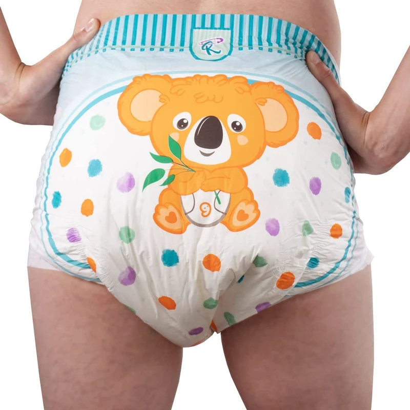Rearz - Critter Caboose Brief Adult Printed Diapers - 12 Pack - 11000ml (Medium (30"- 40")) - Image 1