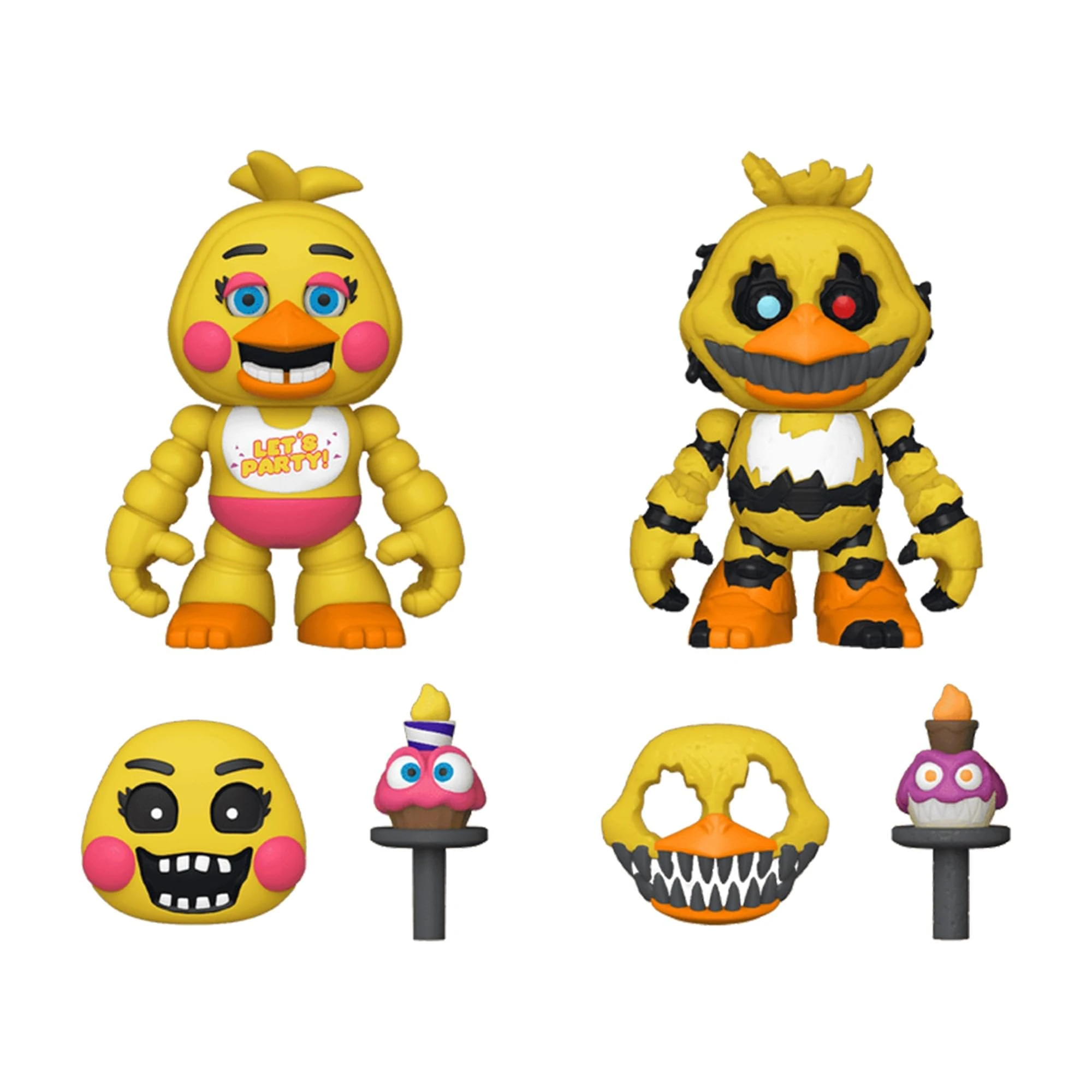 Funko Five Nights At Freddy's (FNAF) Snap: Nightmare Chica the Chicken & Toy Chica the Chicken 2PK - Collectable Vinyl Figure - Gift Idea - Official Merchandise