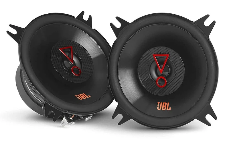 JBL Stage3 427F 4-inch (10 cm) 2-way coaxial car speakers, 30 W RMS / 150 W Peak, Plus One™ polypropylene cone, PEI dome tweeter, 3 ohm, 90 dB, slim design, clear and powerful sound