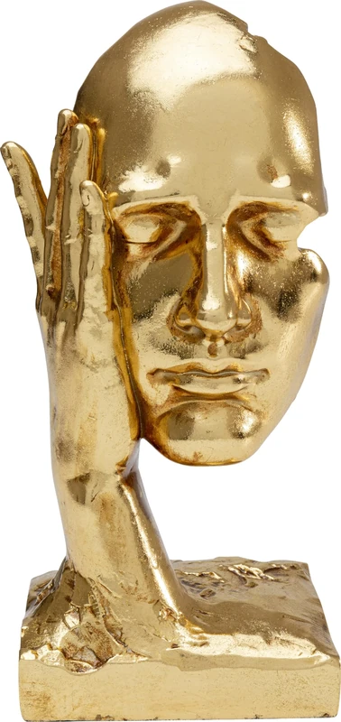 Kare Deco Objects, Artificial Stone, Gold, 29,5x13,5x13,5