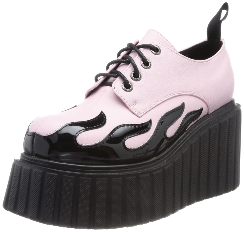 LAMODA Womens Girls On Tour Wedges, Pink Flame, 4 UK