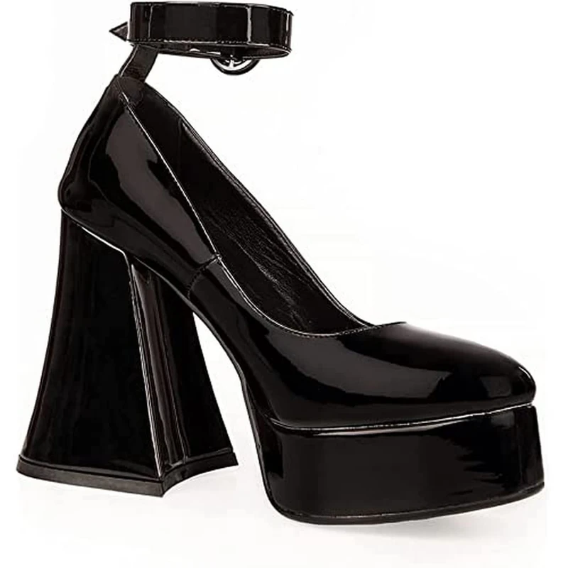 LAMODA Women's Build Me Up Court Shoe, Black Pu, 4 UK - Image 1