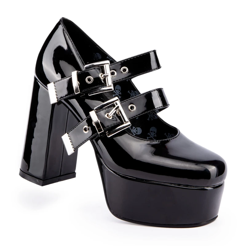 LAMODA - My Collection Platform Heels, UK 5 Black Patent