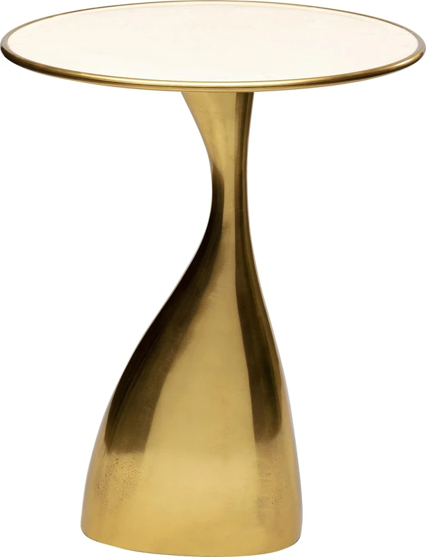 KARE Design Side Table Spacey, Gold, 36 cm Diameter, Accent Table, Load Capacity 20 kg, Round, Glamour, Aluminium, Modern, Timeless, Minimalist, Industrial, Living Room