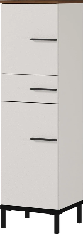 Germania Cupboard 2671-573 GW-YONKERS, in cashmere/walnut repro, with self-closing drawers, 34 x 123 x 34 cm (WxHxD)