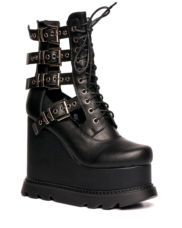 LAMODA Women's Treachery Ankle Boot, Black Pu, 4 UK - Image 1