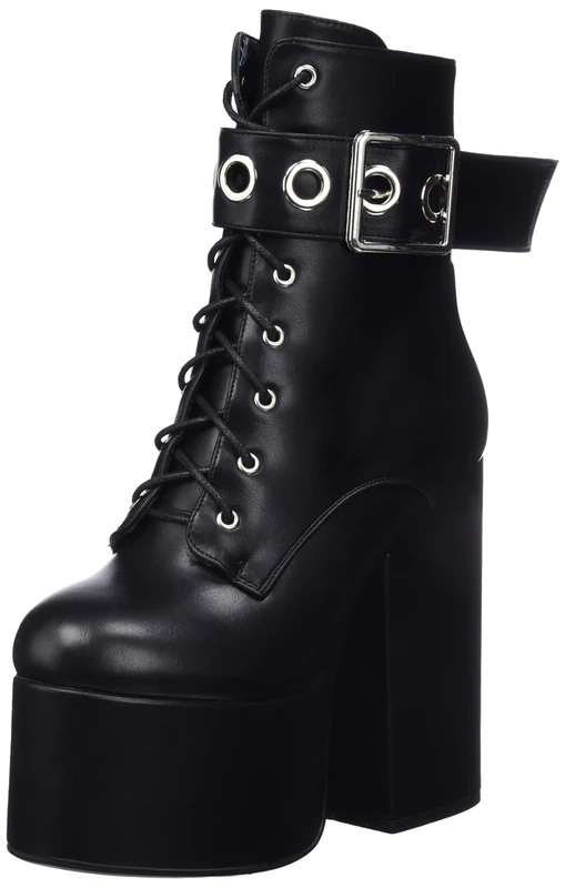LAMODA - Creep Up Chunky Platform Ankle Boots, EU 37, Black PU, 5 UK - Image 1