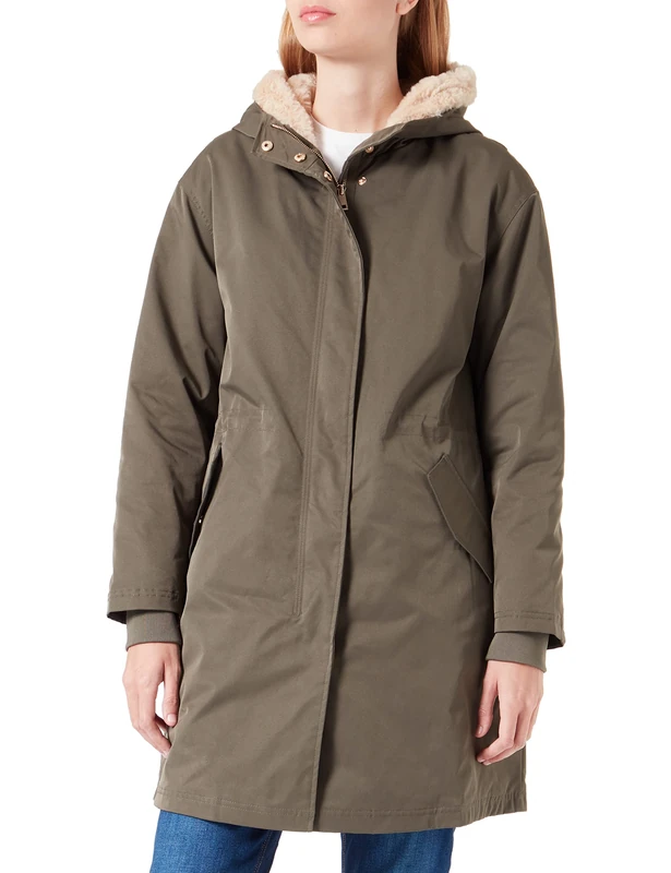 Springfield Women's Parka Jacket, dark khaki, M