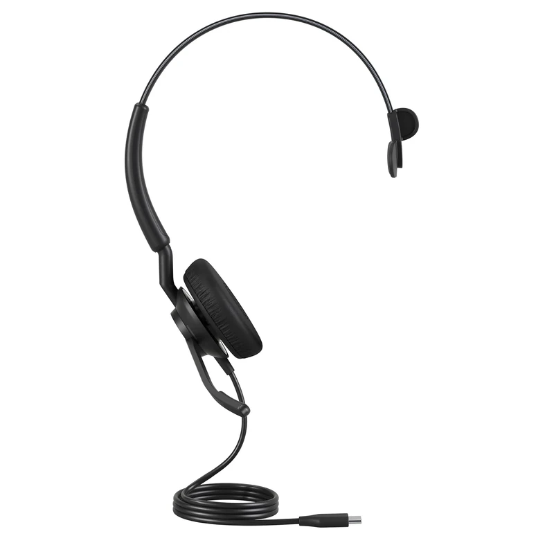 Jabra Engage 40 Wired Mono Headset with Noise-Cancelling 2-Mic Technology, Ultra-Lightweight Form and USB-C Cable - works with all leading Unified Communications platforms such as Zoom, Unify - Black - Image 1