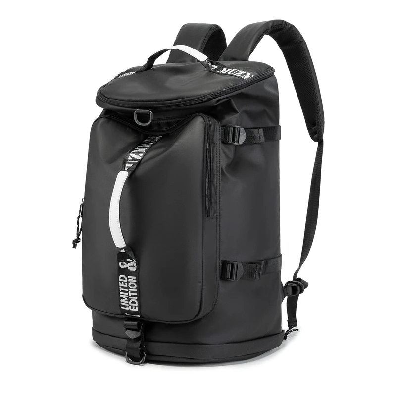 FUNYAGO Gym Backpack Hiking Duffle Bag Woman Man 40L Large Waterproof Backpack Suitable for Hiking, Travel, Black, 大号, Outdoor Cross-country