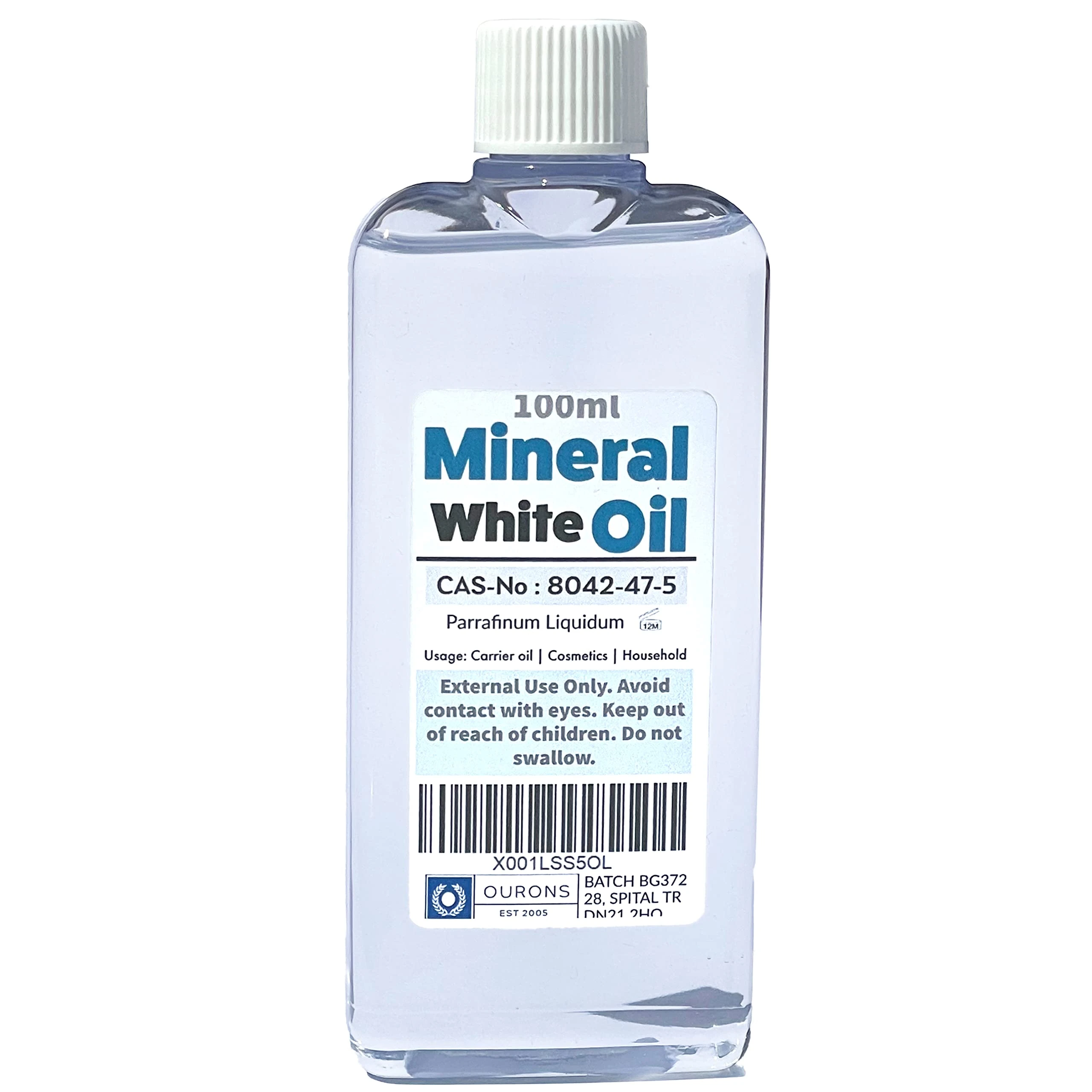 Ourons 100ml White Mineral Oil - Pure Food Safe