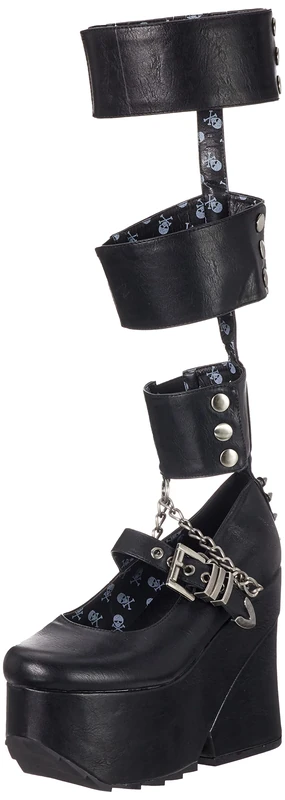 LAMODA Women's Raven's Call Knee High Boot, Black Pu, 3 UK