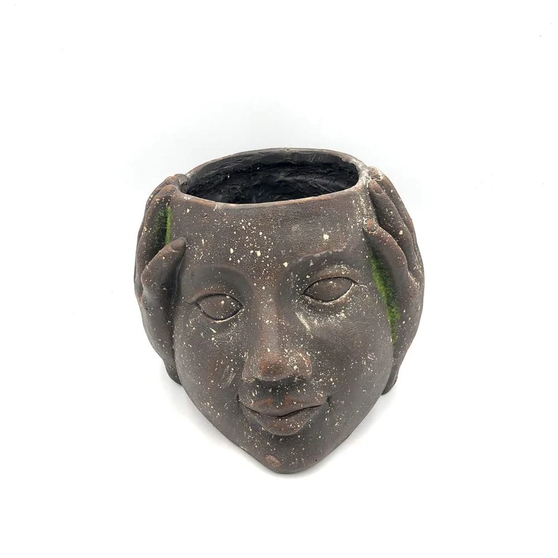 DKD Home Decor Grey Fibreglass Planter - S3024068