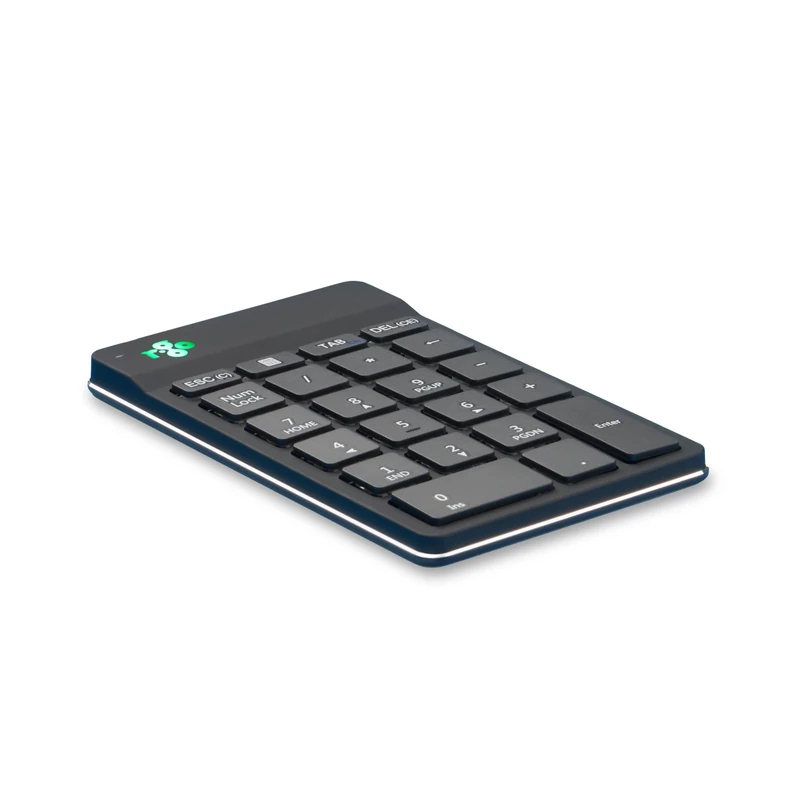 R-Go Tools Number Pad Keyboard – Wireless Bluetooth 5.0 Mini Numeric Keypad with LED Break Indicator, 22 Keys| for Financial Accounting, Data Entry & Excel Spreadsheets - Black
