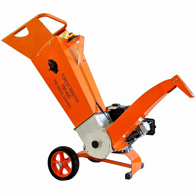 Forest Master FM14DDES Professional Petrol Wood Chipper & Garden Shredder – 14HP Engine, Electric & Pull Start, Chips Branches up to 100mm (4”), Adjustable Drum, Direct Drive, Reversible Blades