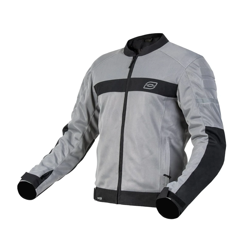 OZONE MOTO Mens Dart Motorcycle Jacket, Grey/Black, L EU