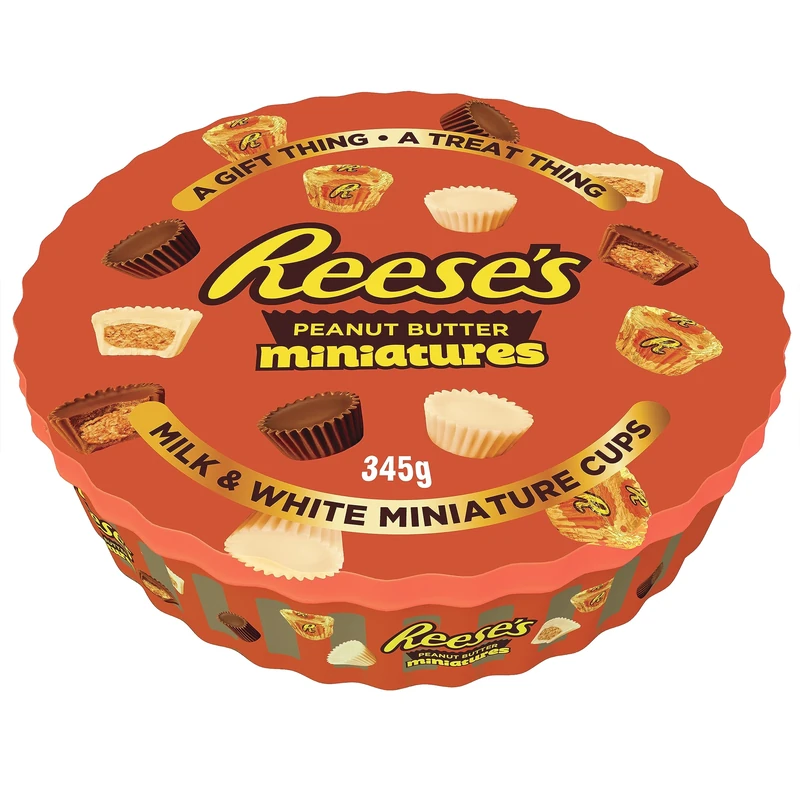 Reese's Milk Chocolate and Peanut Butter Cups Minis selection tin, 345g