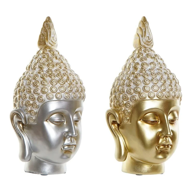 DKD Home Decor Buddha Resin Figurine (2 Pieces) (18 x 18 x 34 cm) (Reference: S3019777)