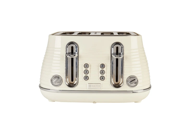 Haden Devon Cream 4 Slice Toaster - 6 Browning Settings, 4 Slice Toaster with Wide Slots, Toaster 4 Slice with Defrost, Reheat And Cancel Settings - Image 1