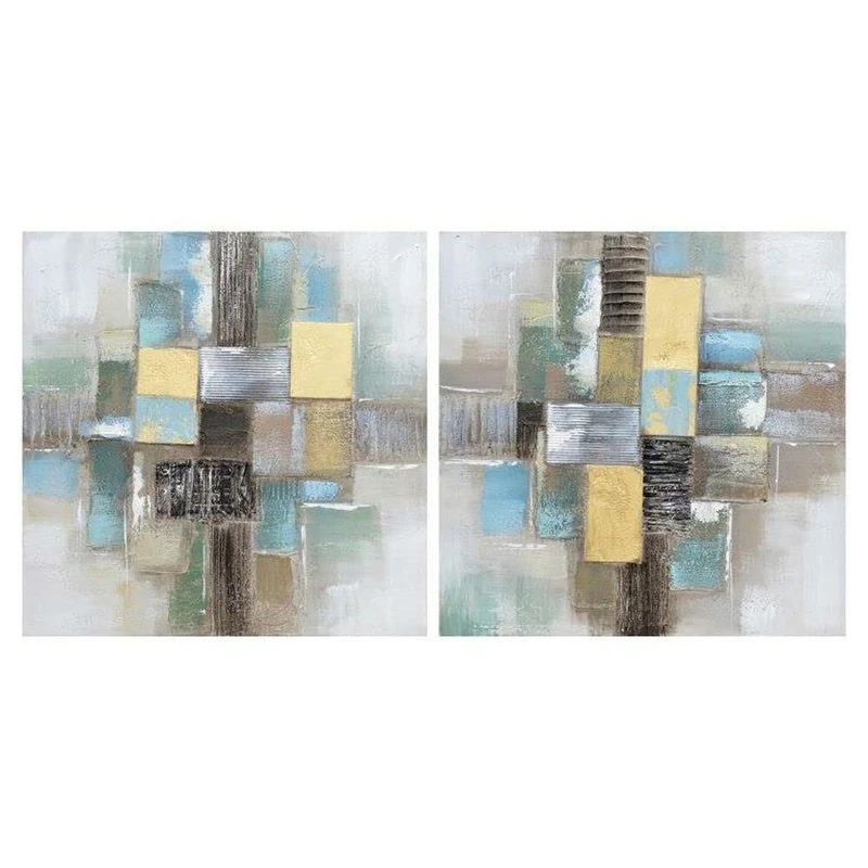 DKD Home Decor Abstract Picture (60 x 3 x 60 cm) (2 Pieces) (Reference: S3018250)