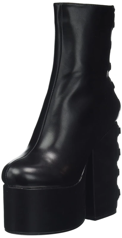 LAMODA Women's Master Love Ankle Boot, Black PU, 3.5 UK