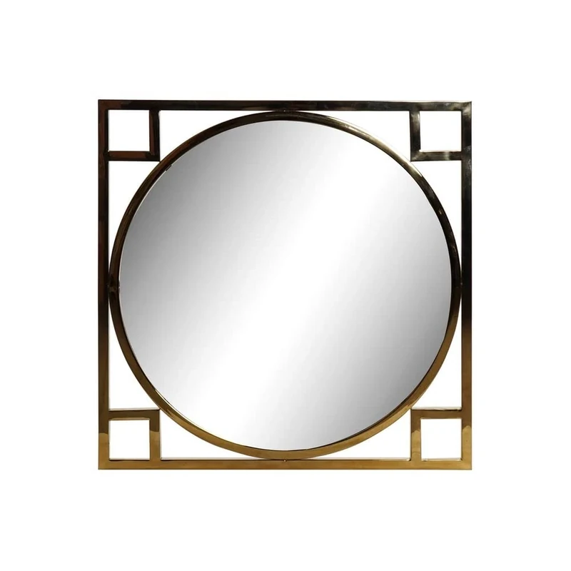 DKD Home Decor Wall Mirror Gold Steel (70 x 2 x 70 cm) (Reference: S3022048)