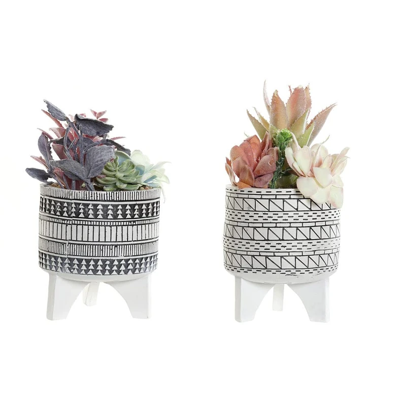 DKD Home Decor Cactus Polyethylene Resin Decorative Plant (11 x 11 x 21 cm) (2 Pieces) (Reference: S3020236)