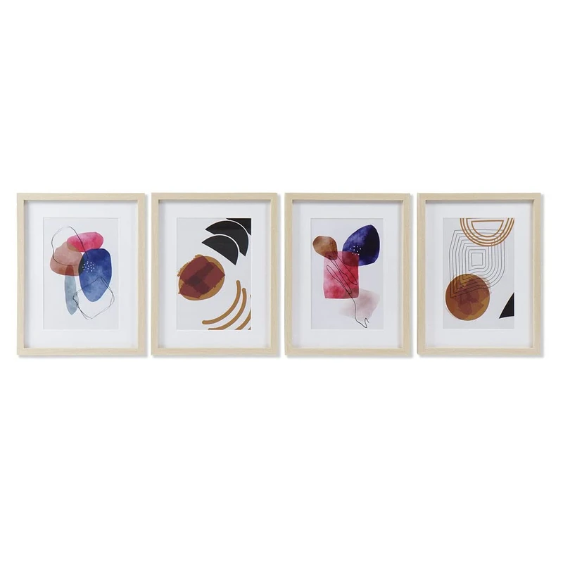 DKD Home Decor Abstract Polystyrene Picture (4 Pieces) (35 x 2.5 x 45 cm) (Reference: S3018202) - Image 1