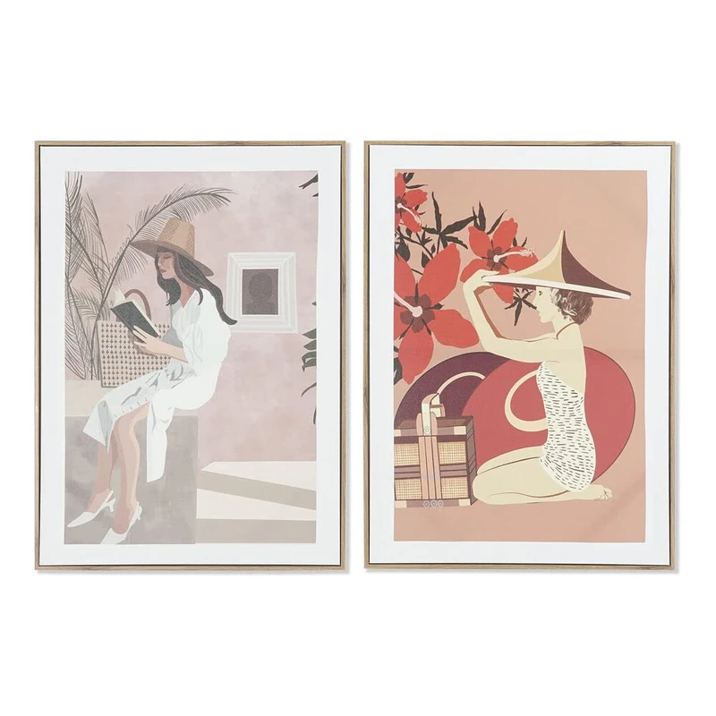 DKD Home Decor Women's Picture (2 Pieces) (50 x 3 x 70 cm) (Reference: S3017891)