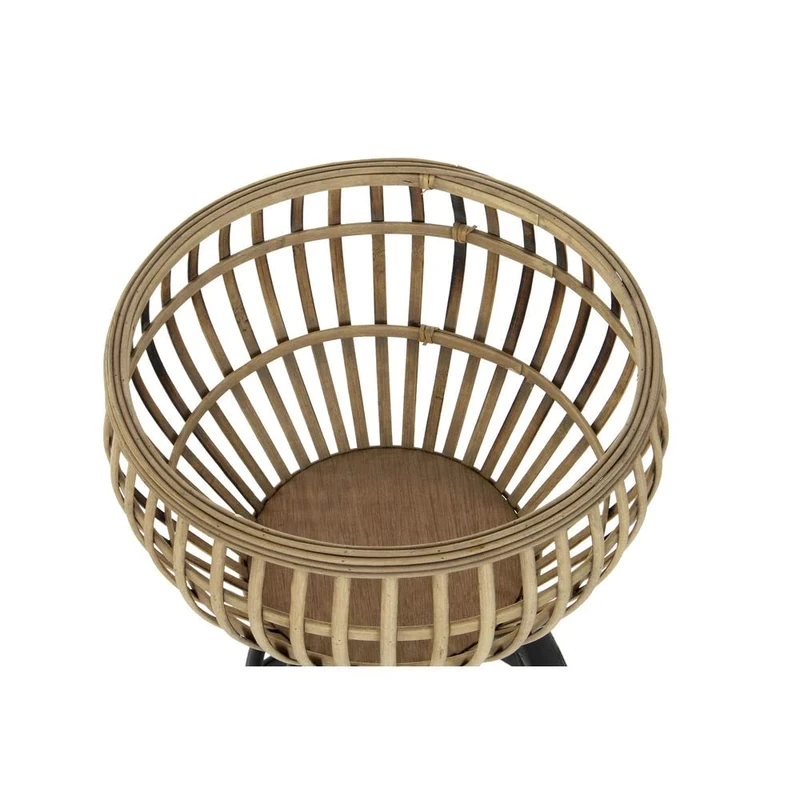DKD Home Decor Natural Metal Bamboo Planter (33 x 33 x 58 cm) (41 x 41 x 68 cm) (2 Pieces) (Reference: S3023950)