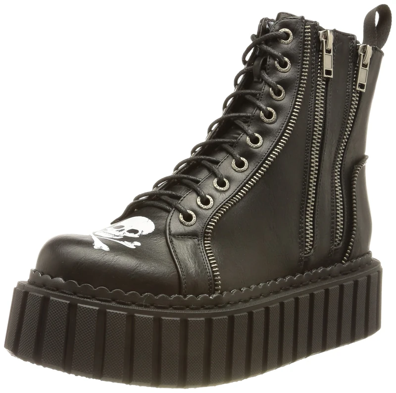 LAMODA - Deja Vu Chunky Creeper Ankle Boots, UK 5