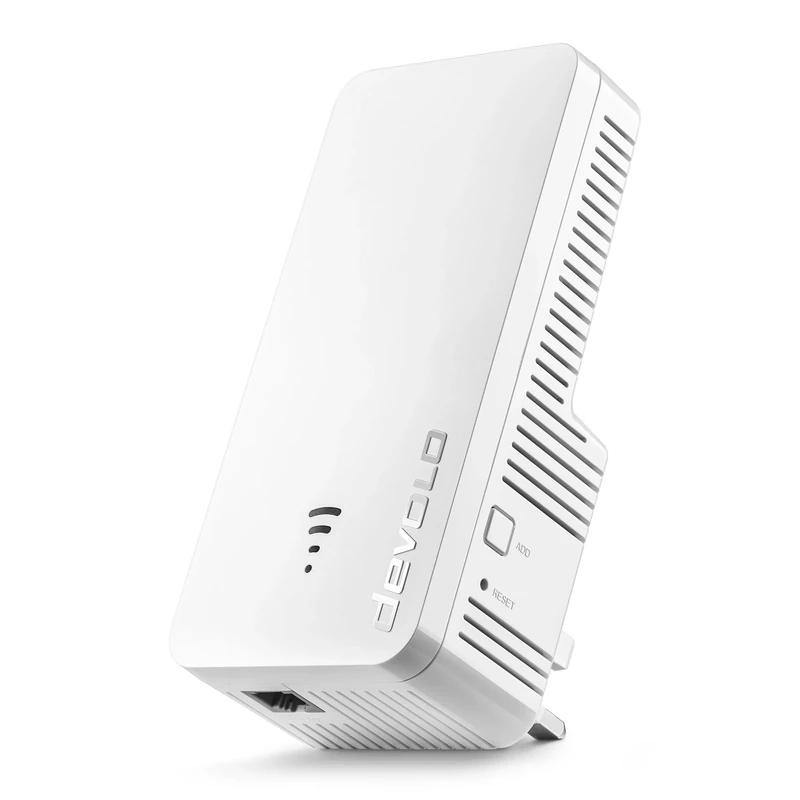Devolo WiFi 6 Repeater 3000, WiFi booster - up to 3000 Mbps, Mesh WiFi 6 adapter, 1x Gigabit LAN, WiFi Access Point, WiFi Repeater, WiFi for home, white (8961)